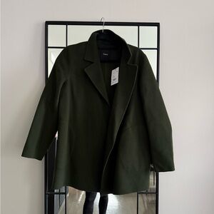 Theory Women's Dark Green Trench Coat